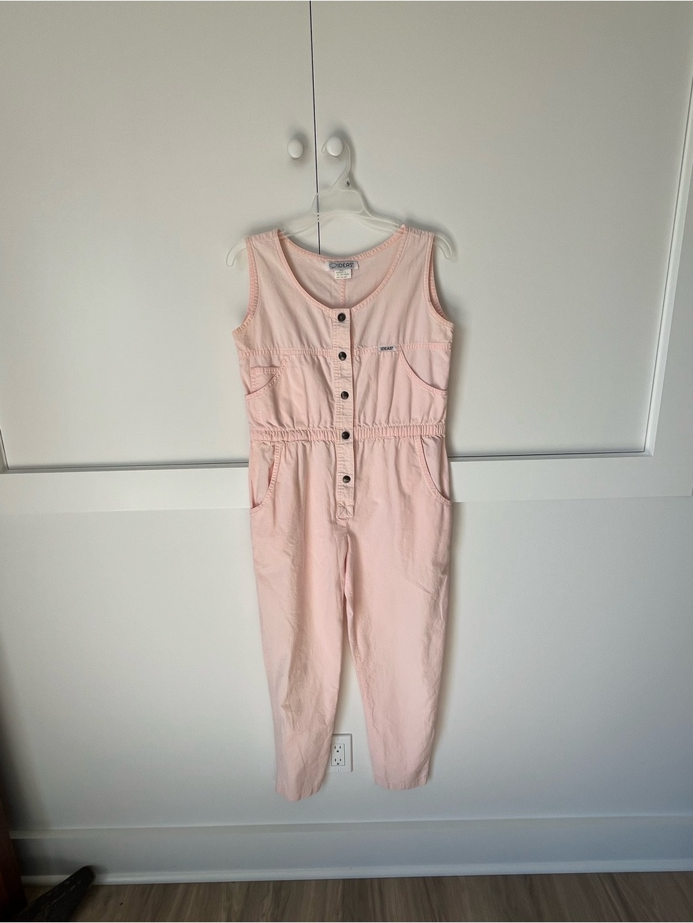 Vintage Ideas brand Light Peach Sleeveless Cotton Jumpsuit